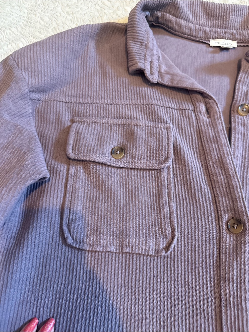 Anthropologie duster shacket in purple - Picture 5 of 14